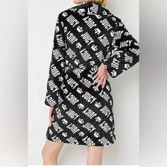 NEW JUICY COUTURE PLUSH LOGO  ROBE S/M - Picture 2 of 3